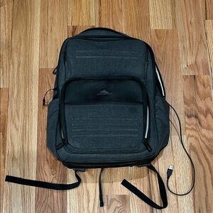 High Sierra Charcoal Gray Backpack with USB Port